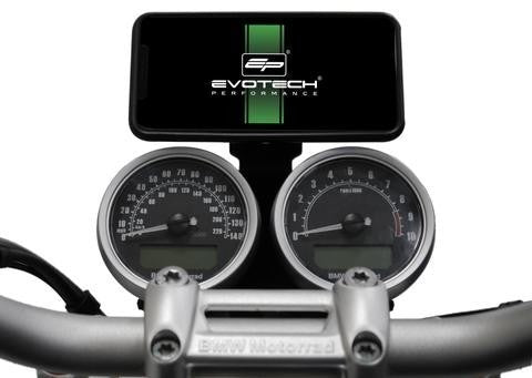 Evotech Performance Quad Lock Compatible Handlebar Clamp Sat Nav Mount for 2017-2025 BMW R Nine T