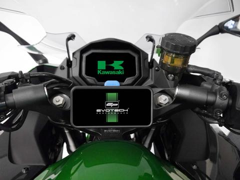 Evotech Performance Quad Lock Compatible Handlebar Clamp Sat Nav Mount for Kawasaki Ninja 1000SX / Z1000SX