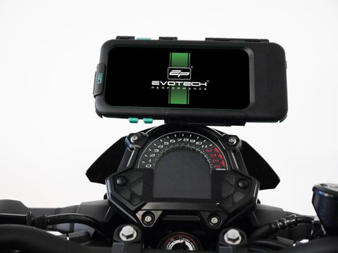 Evotech Performance Ultimateaddons Compatible Handlebar Clamp Sat Nav Mount for 2019-2025 Kawasaki Z400