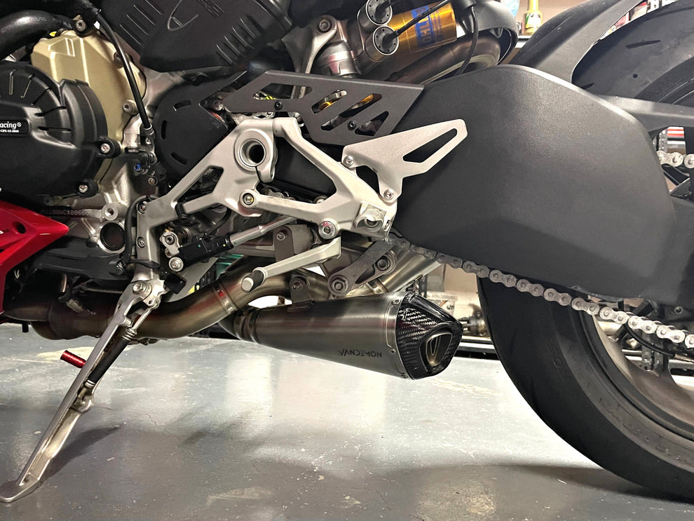 Vandemon All Titanium Slip-On For 2018-24 Ducati Panigale & Streetfighter V4S/V4R