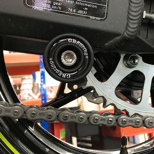 GB Racing 8mm Paddock Stand Bobbin Set for various motorcycles