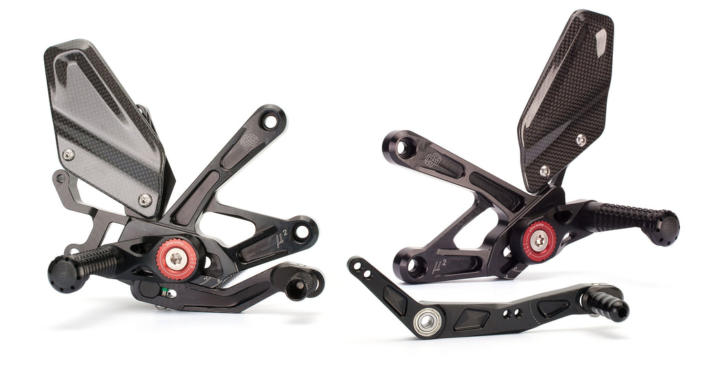 Gilles Tooling MUE2 Gold Rearset Footpegs for 2015+ Yamaha R1, R1M, R1 GYTR