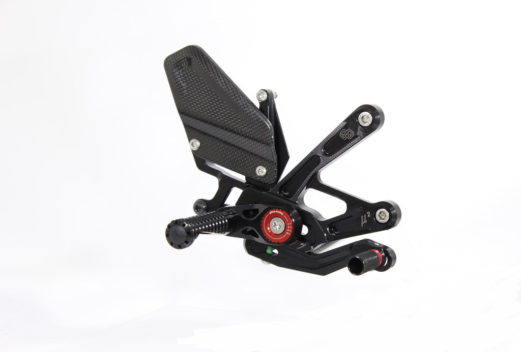 Gilles Tooling MUE2 Gold Rearset Footpegs for 2015+ Yamaha R1, R1M, R1 GYTR