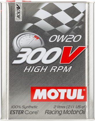 Motul 300V HIGH RPM Power 0W20 Synthetic-ester Racing Oil - 2L image 1