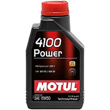 Load image into Gallery viewer, Motul 4100 POWER 15W50 Engine Oil (VW 505 00 501 01 - MB 229.1) image  2