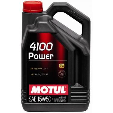 Motul 4100 POWER 15W50 Engine Oil (VW 505 00 501 01 - MB 229.1) image 1
