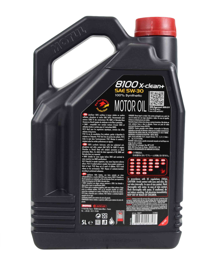 Motul 8100 5W30 X-CLEAN Plus Synthetic Engine Oil image 5