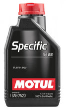 Load image into Gallery viewer, Motul OEM Synthetic Engine Oil ACEA A1/B1 Specific 5122 - 0W20 image 1