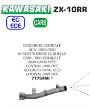 Carica l&#39;immagine nel visualizzatore di Gallery, Arrow Racing Inox Link Pipe for Arrow or OEM Headers for 2021+ Kawasaki Ninja ZX-10R, ZX-10RR