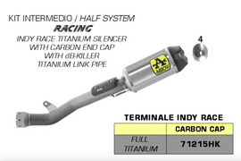Arrow Titanium Racing Indy Race Slip on with DB Killer for 2021+ Kawasaki Ninja ZX-10R, ZX-10RR