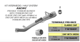 Arrow Exhaust Titanium Pro-Race Slip on for 2021+ Kawasaki Ninja ZX-10R, ZX-10RR