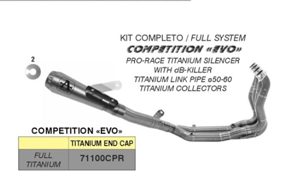 Arrow Exhaust Competition 'Evo' Full System with Pro-Race Titanium Silencer for 2021+ BMW S1000R img exhaust