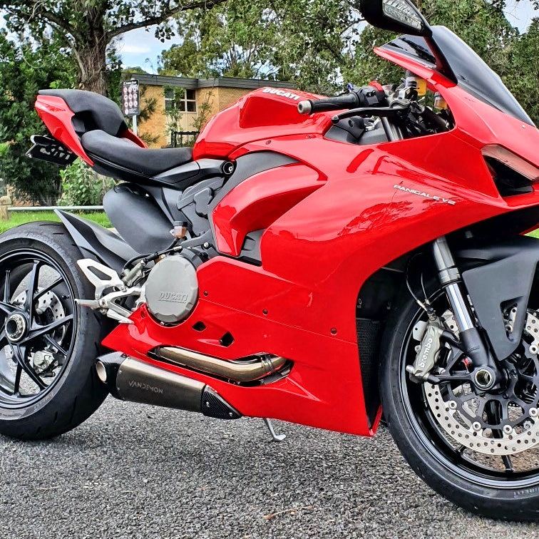 Vandemon Titanium Belly Slip-On For 2020-24 Ducati V2 Panigale & Streetfighter 1