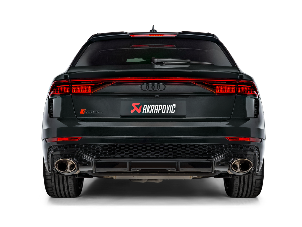 Akrapovic Evolution Line Cat Back (Titanium) w/Carbon Fiber/Titanium Tips for 2020+ Audi RS Q8 (M4) img2