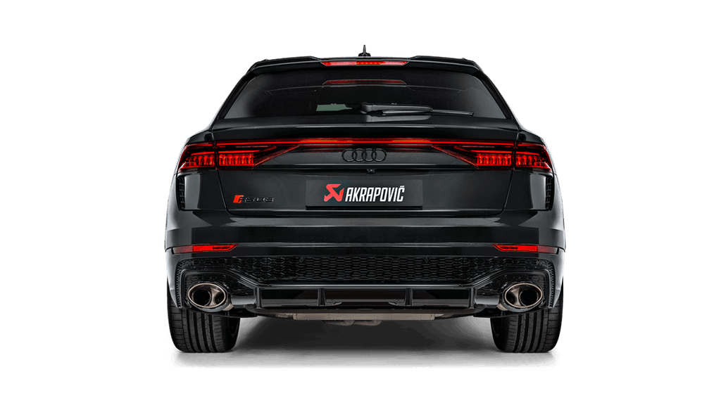 Akrapovic Evolution Line Cat Back (Titanium) w/Carbon Fiber/Titanium Tips for 2020+ Audi RS Q8 (4M)