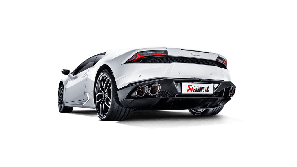 Akrapovic Slip-On Line (Titanium) Carbon Tips for 2014-18 Lamborghini Huracan LP 580-2/610-4 Coupe/Spyder