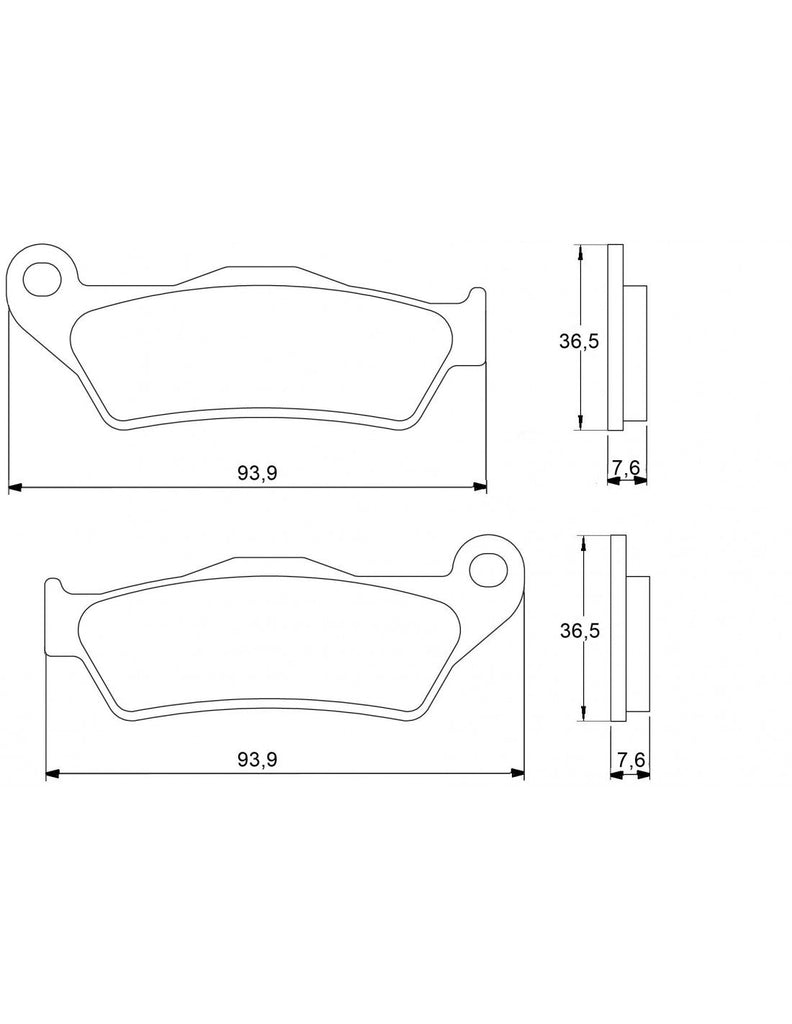 Accossato Brake Pads Kit for Motorcycle, Made In Italy Compound # AGPA29 image 1