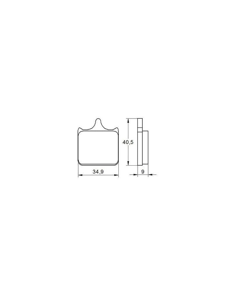 Accossato Brake Pads Kit for Motorcycle, Made In Italy Compound # AGPA55 image 1