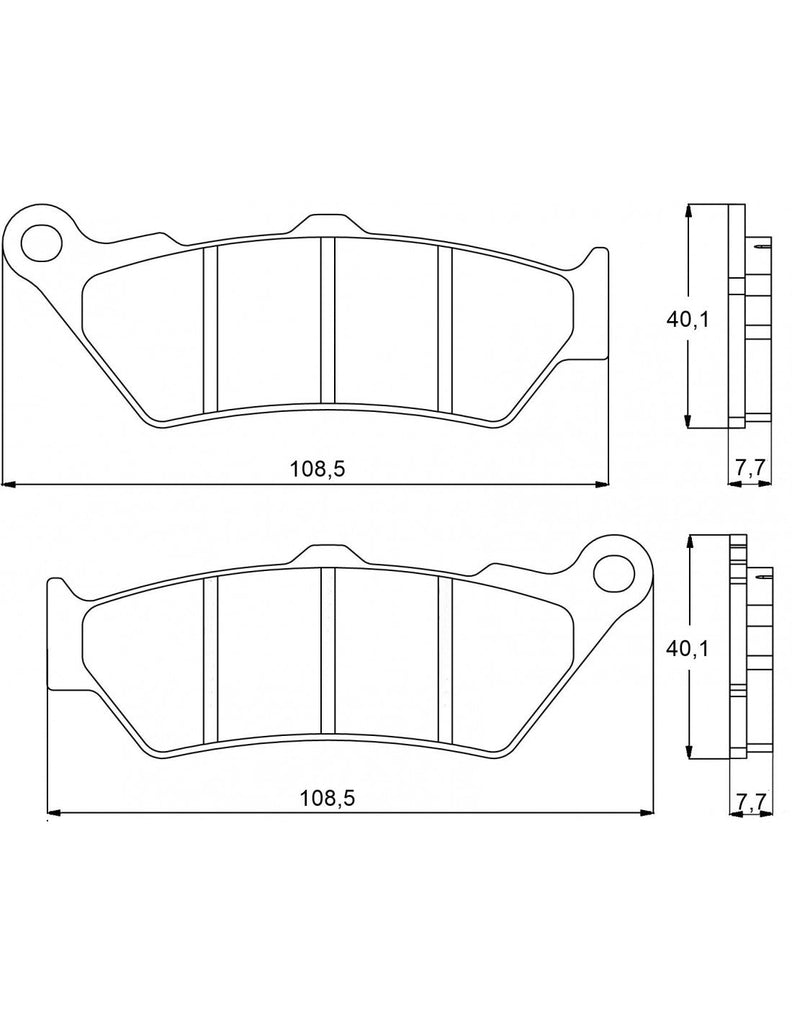 Accossato Brake Pads Kit for Motorcycles, Compound # AGPA92