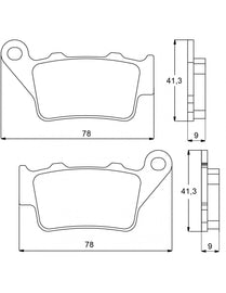 Accossato Rear Brake Pads Kit for Motorcycle, Compound # AGPP91 image 1