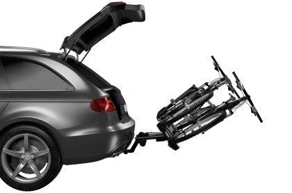 Thule EasyFold XT 2 - Fully Foldable Platform Hitch Bike Rack - Black/Silver