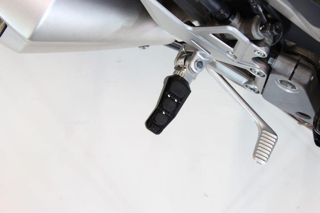 Gilles Tooling - Black Touring Pillion Footpegs Set for BMW S1000R, M1000R, S1000RR, R9T