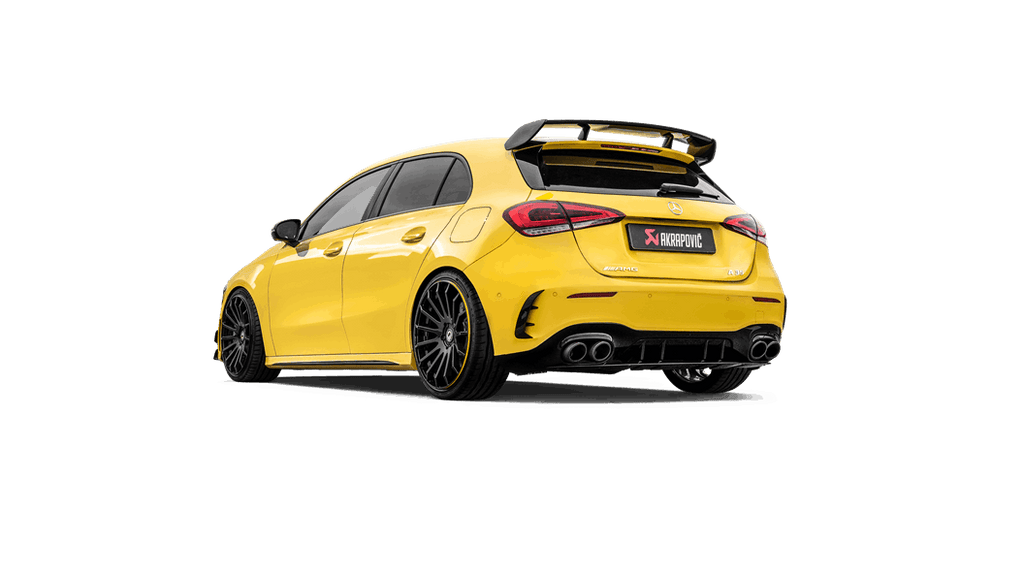 Akrapovic Slip-On Line (Titanium) w/Carbon Tips for 2019-2024 Mercedes-AMG A35 Hatchback w/OPF/GPF