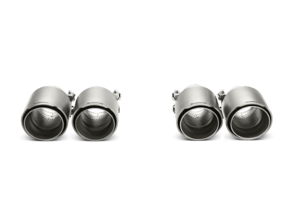 Akrapovic Slip-On Line Titanium Tips for 2014-17 BMW M3 / M4 image 1
