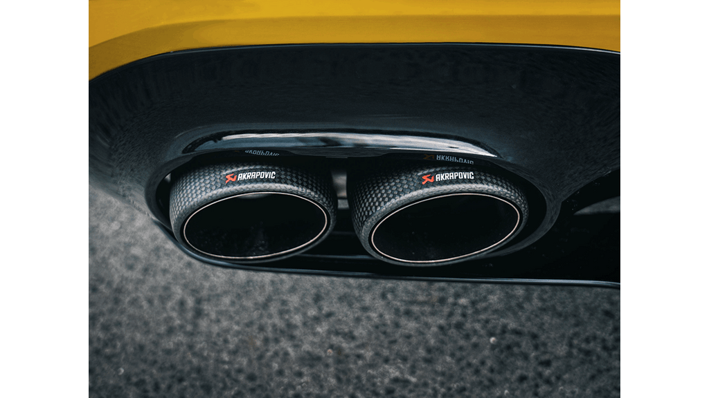 Akrapovic Slip-On Line (Titanium) w/Carbon Tips for 2019-2024 Mercedes-AMG A35 Hatchback w/OPF/GPF