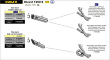 Load image into Gallery viewer, Arrow Racing Exhaust Pro-Race Silencers for 2019+ Ducati Diavel 1260, 1260S