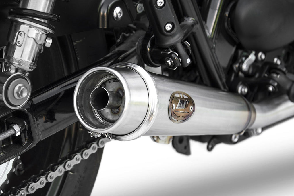 ZARD EXHAUST - Low Mounted Dual Outlet Full Exhaust System for 2016+ Triumph Bonneville T120
