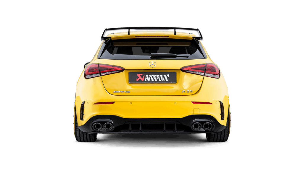 Akrapovic Slip-On Line (Titanium) w/Carbon Tips for 2019-2024 Mercedes-AMG A35 Hatchback w/OPF/GPF