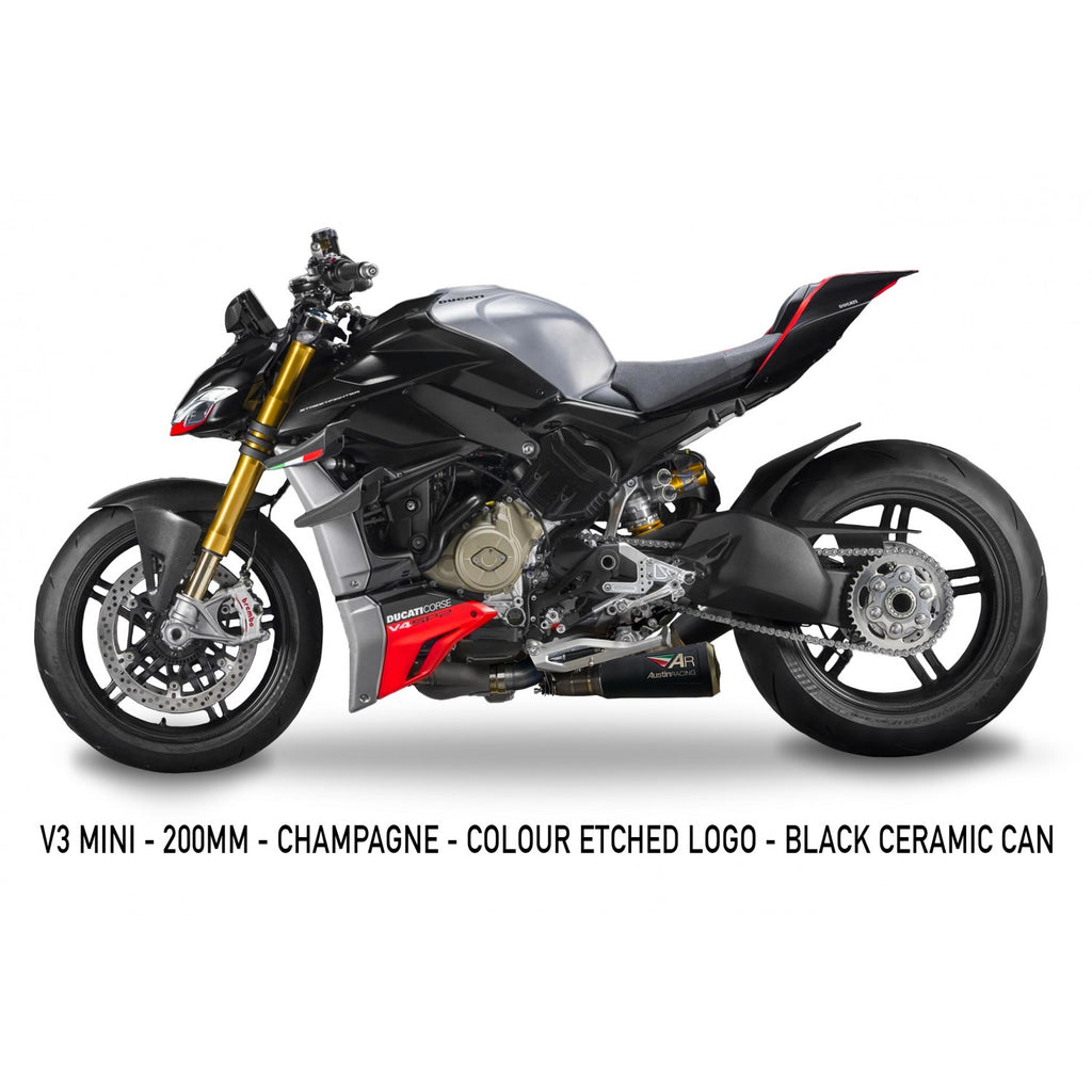 Austin Racing GP3 De-Cat Exhaust System for Ducati Panigale & Streetfighter V4