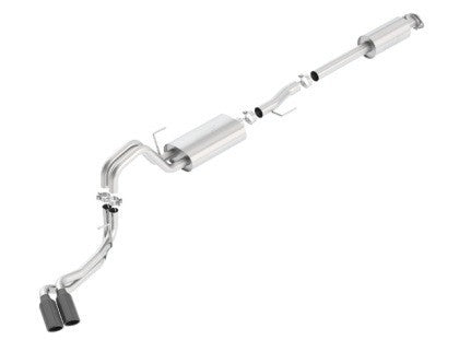 Borla Black Chrome Angle-Cut Side Exit Catback Exhaust for 2015-20 Ford F-150 2.7/3.5L V6 / 5.0 V8 2/4WD