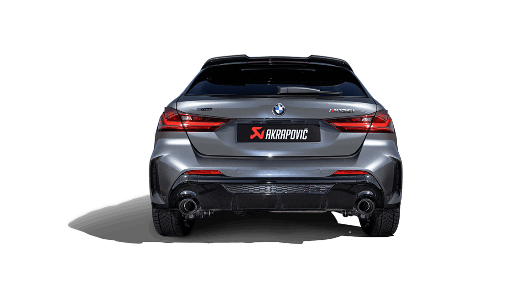 Akrapovic Slip-On Line (Titanium) Carbon Tips for 2020-2024 BMW M135i / 2020 X2 M35i / Mini Clubman All4
