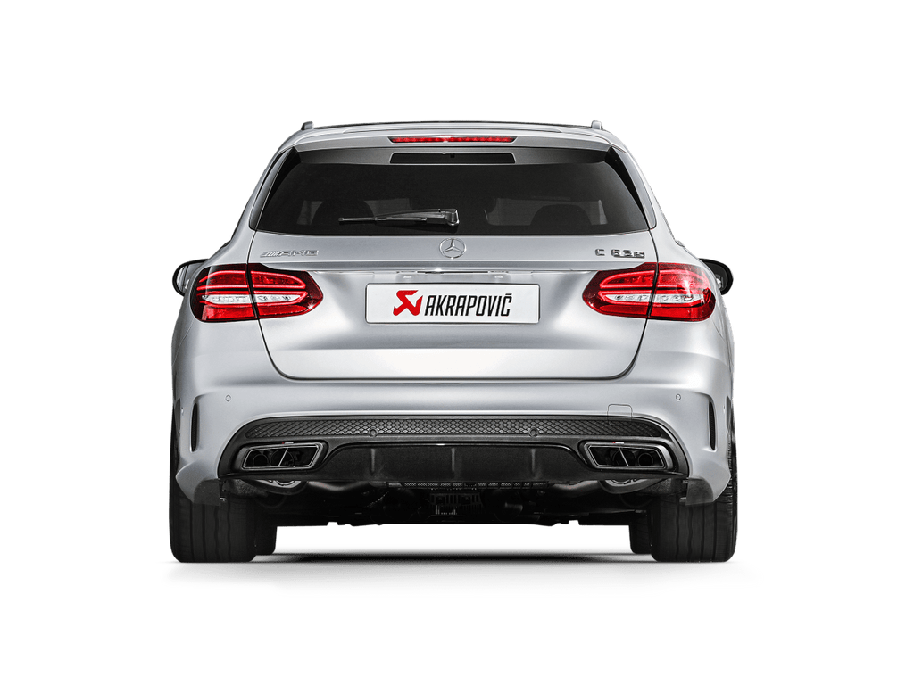 Akrapovic Evolution Line Cat Back (Titanium) w/ Carbon Tips and Link Pipe for 2015-17 AMG C63 Estate