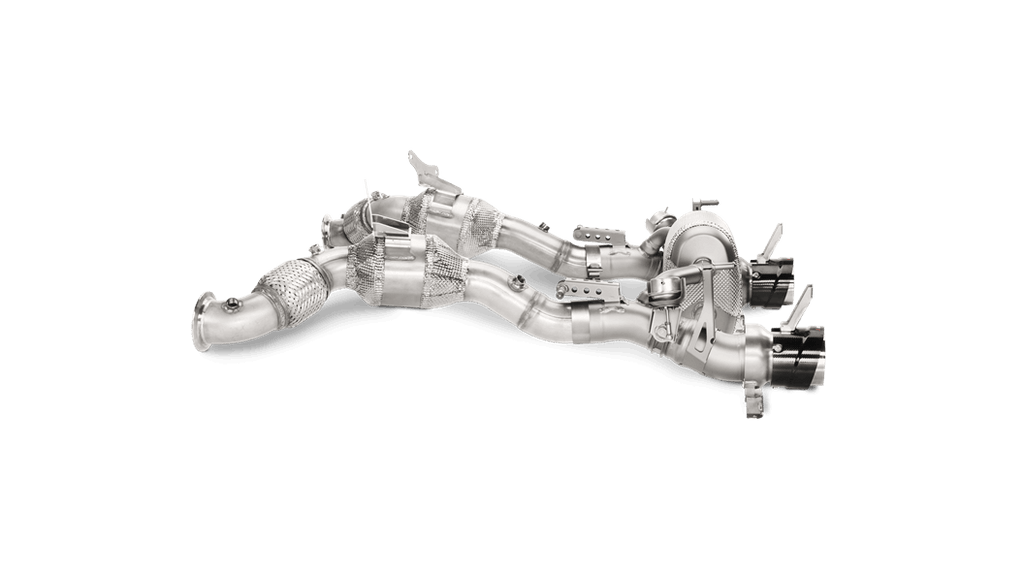 Akrapovic Link Pipe Set w/ Cat (SS) for 2016-19 Ferrari 488 GTB/488 Spider