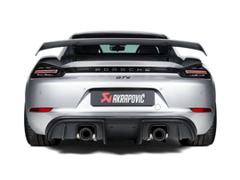 Akrapovic Slip-On Line with Black Coated Titanium Tips for 2020-2024 Porsche Cayman GT4