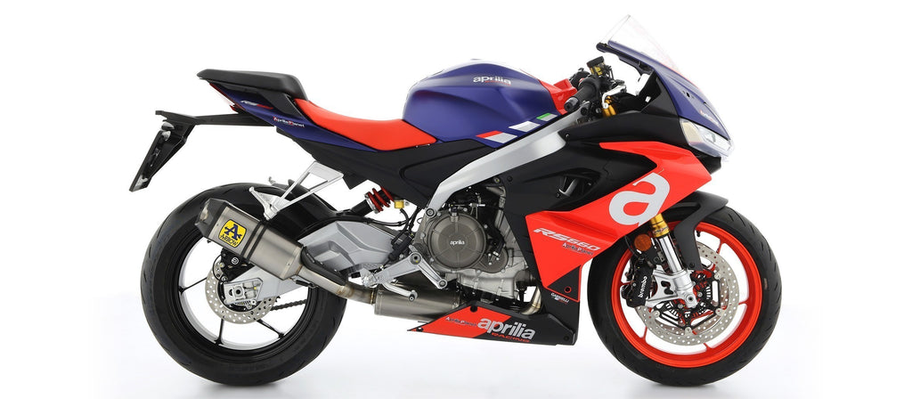 Arrow Homologated Indy Race Aluminum Silencer with Carbon Endcap for Aprilia RS660, Tuono 660