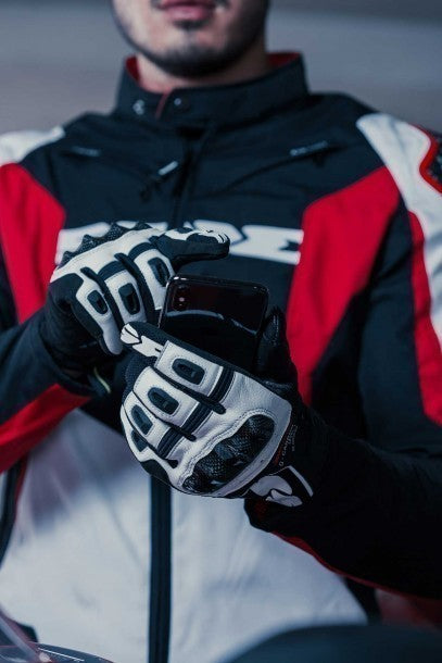 Spidi G-CARBON Motorcycle Riding Leather Gloves