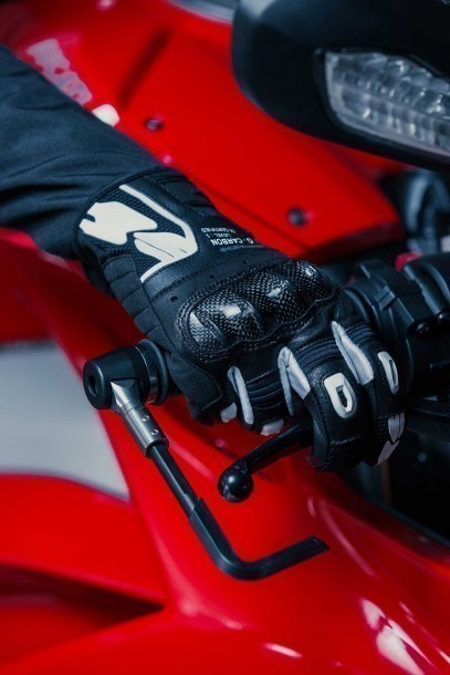 Spidi G-CARBON Motorcycle Riding Leather Gloves