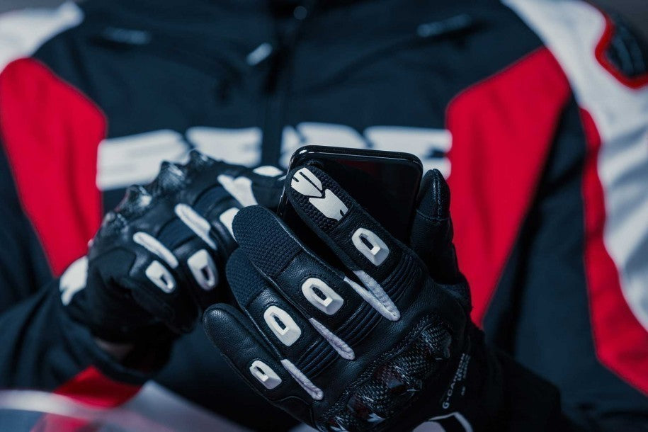 Spidi G-CARBON Motorcycle Riding Leather Gloves