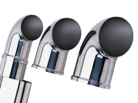 Borla Universal Polished Tip Single Round Turndown/Turnout (inlet 3in. Outlet 3in)