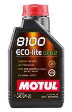 Load image into Gallery viewer, Motul 8100 ECO-LITE Gen 2 Synthetic Engine Oil 5W20 image 1