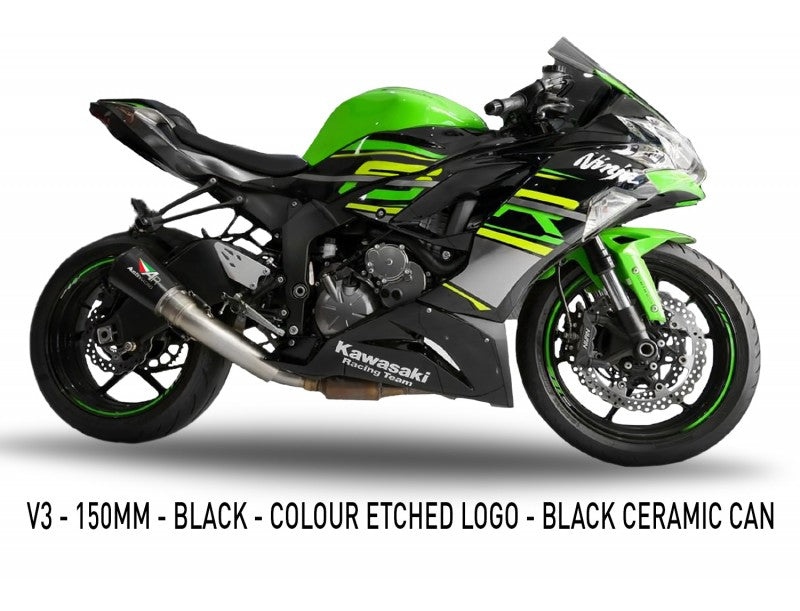 Austin Racing V3 De-Cat Race Exhaust System for 2009+ Kawasaki Ninja ZX-6R, ZX636