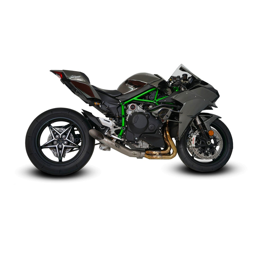 Austin Racing Slashcut Race Slip On System for 2015+ Kawasaki Ninja H2, H2 Carbon, H2R