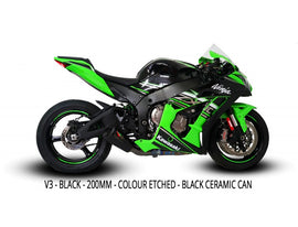 Austin Racing GP3 De-Cat Exhaust with V3 Muffler for 2010-19 Kawasaki Ninja ZX-10R