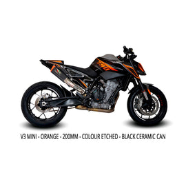 Austin Racing RS22 Hi-Slung De-cat Race Exhaust with V3 Mini Slip On for 2020+ KTM Duke 790, 890