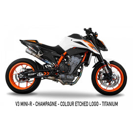 Austin Racing RS22 Underseat Race Exhaust with V3 Mini-R Slip On for 2020+ KTM Duke 790, 890