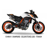 Austin Racing RS22 Underseat Race Exhaust with V3 Mini-R Slip On for 2020+ KTM Duke 790, 890